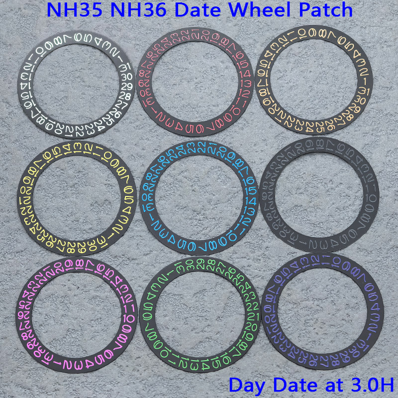 Reel Case - Maßgeschneidertes NH35-Uhrwerk, Datumsrad-Patch, passend für NH35